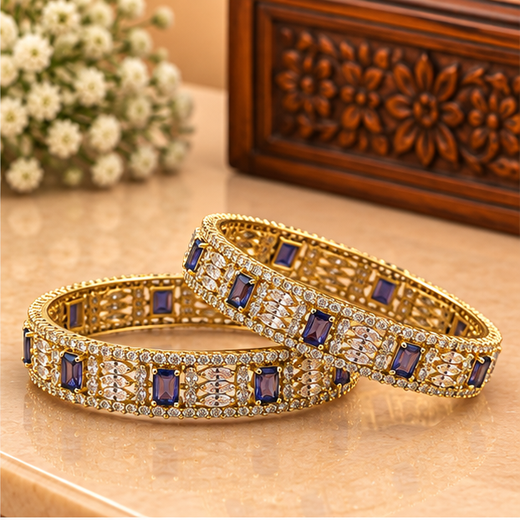 Victorian Finishing American Stones With Purple Stones Bangle - Image 2