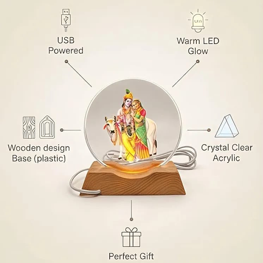 Mix God Design Oval LED Crystal Lamp 👌 - Image 3