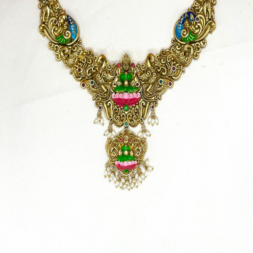 Meenakari Enamel Antique finish Necklace - Image 2