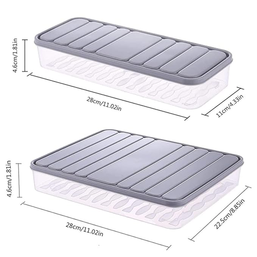 Refrigerator Food Storage Organizer Box with Lid (Set of 3) - Image 3