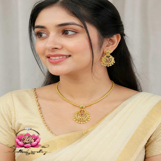 Gold Short Necklace - Image 3