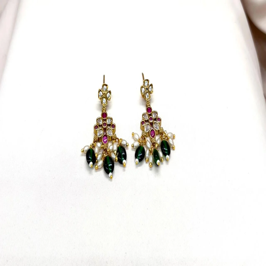 Victorian Green monalisa Beads Kanti - Image 2