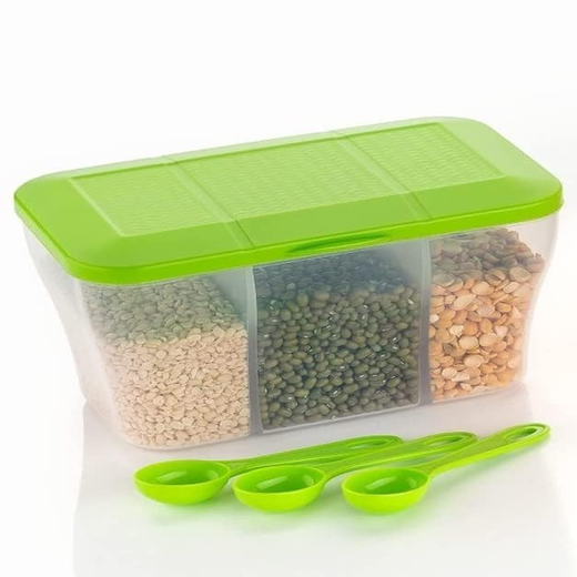3 Partition Transparent Airtight Storage Container - Image 4
