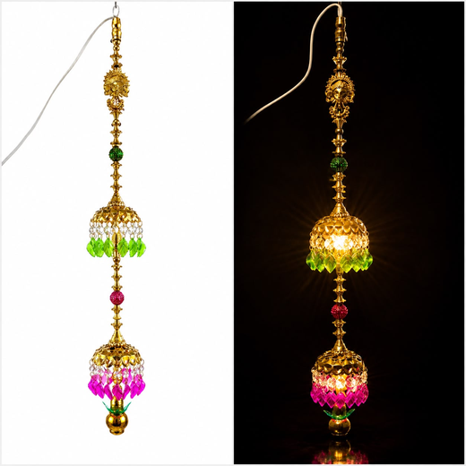 Double Layer Lighting Hanging Latkan (Size: 72cm) (DL3) 👌 - Image 2