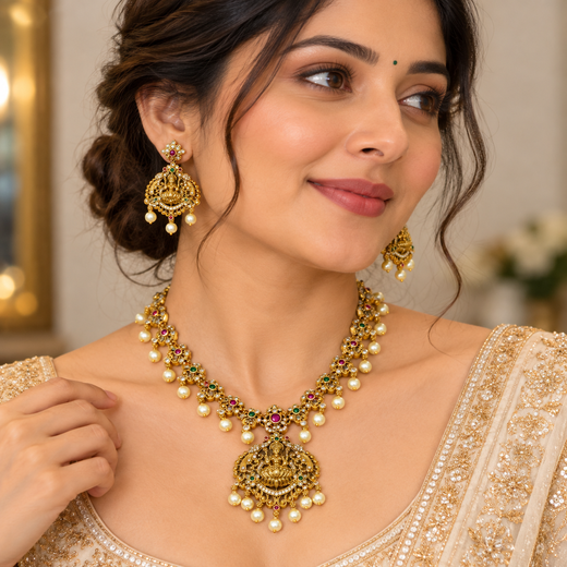 Short Gold Necklace | Artificial Gold Jewellery - Image 4