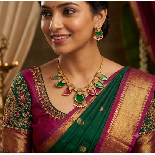 Gold Short Necklace - Image 4