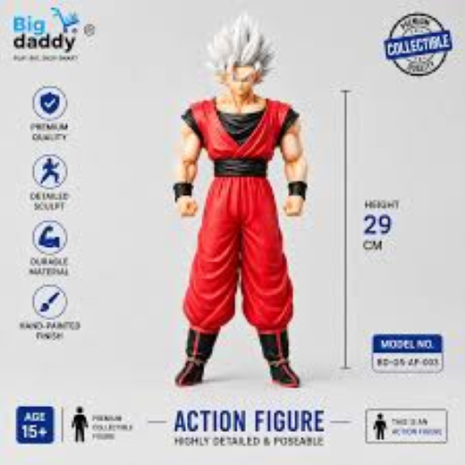 Goku g white hair red dress black shirt 29 cm