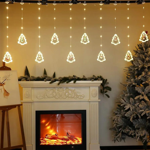 5+5 Christmas Santa Tree Curtain Light 🎅 - Image 2