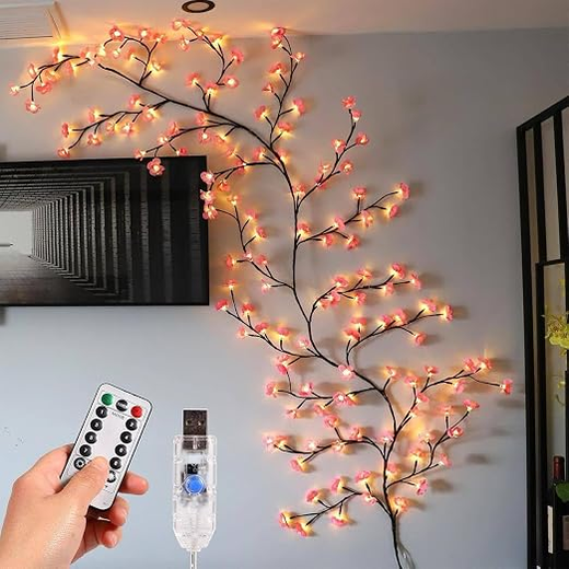 Cherry Blossom USB and Battery Operated Wall Decor Lights