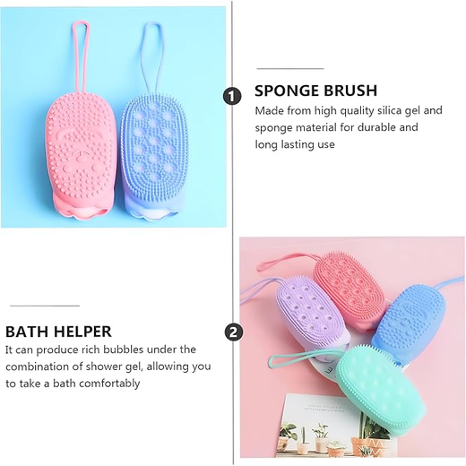 Silicone Bath Body Scrubber (Pack of 3) - Image 2