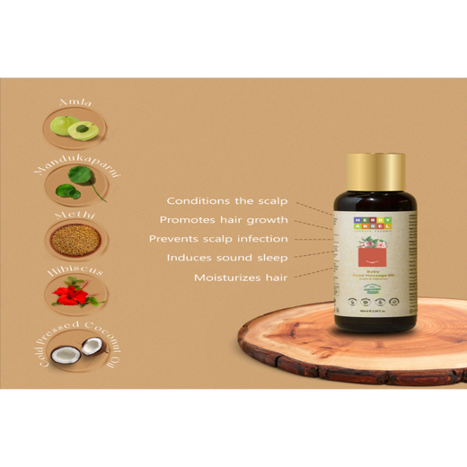 Baby Head Massage Oil with Methi & Hibiscus - Image 2