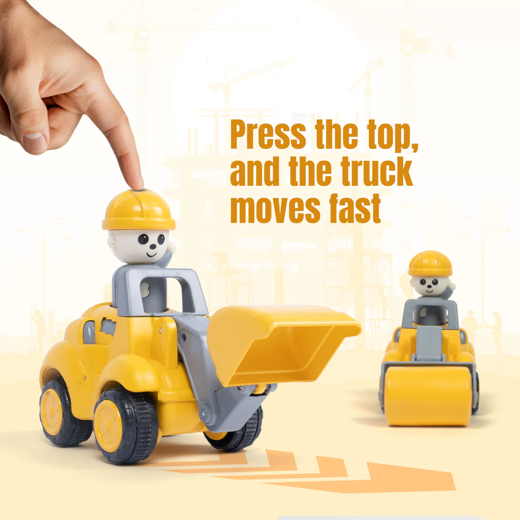 FLYI Friction Powered Push and Go Construction Truck Toys(2+ Years) - Image 3