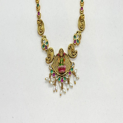 Enamel Antique finish With Short Necklace - Image 2