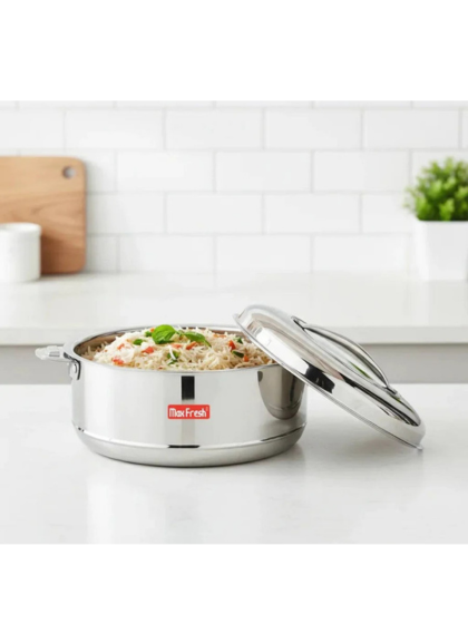 Max Fresh Royal Stainless Steel Casserole – 1000 ml - Image 3