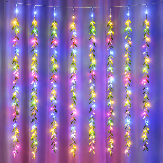 Multicolour Leaf Curtain Light (10 lines) 🌿