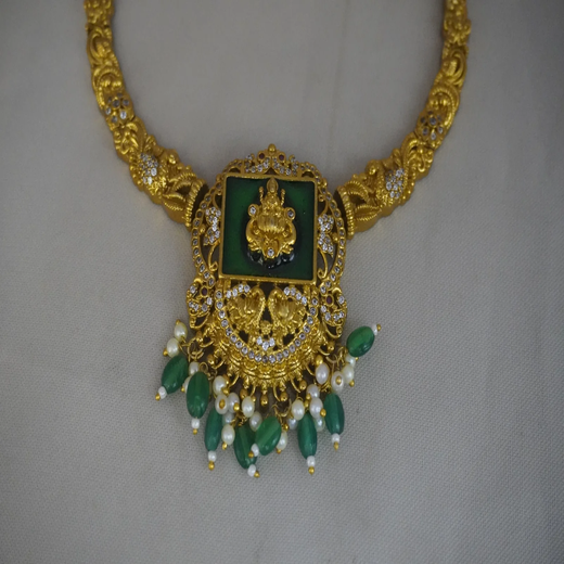 Gold Kanti Necklace Traditional Artificial Jewellery - Image 2