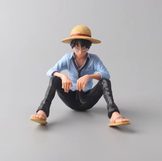 1pc Luffy Sitting Figure – White Shirt Version — 12 cm - Image 4