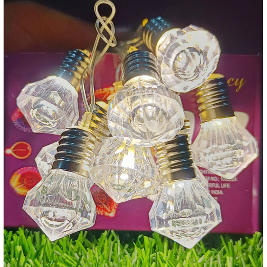 Big Holder Design Crystal Bulb String Light (10 Bulb) ✨💡 - Image 2