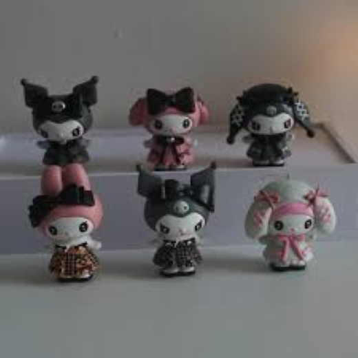 Large Black kuromi set pack of 6 - Image 4