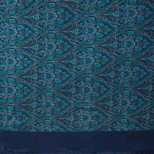Light Blue Crepe Silk Printed Saree - Image 3