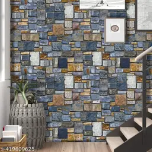 Self Adhesive 3D Brick Stone Pattern Wallpaper - Image 4