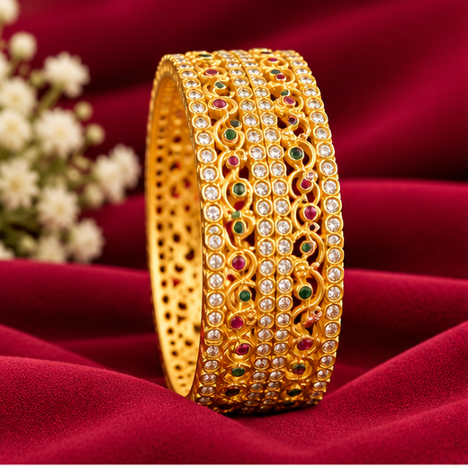 Matte-Gold Bangles