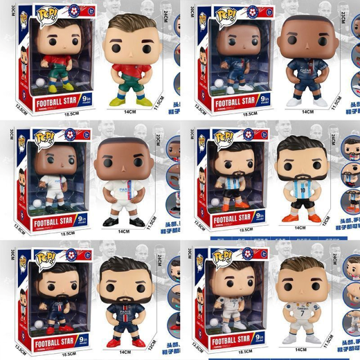 4pcs in 1 box - Soccer player football pop set - Image 3