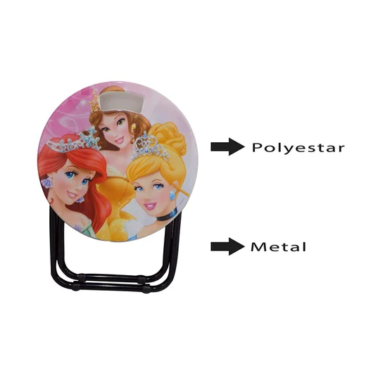 Plastic Small Study Table for Kids Round Shape Cartoon Character Stool for Kids - Image 2