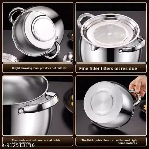 Steel Oil Strainer Pot - Image 4