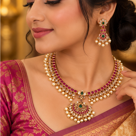 Amazing Ruby Kemp Attigai Necklace - Image 4