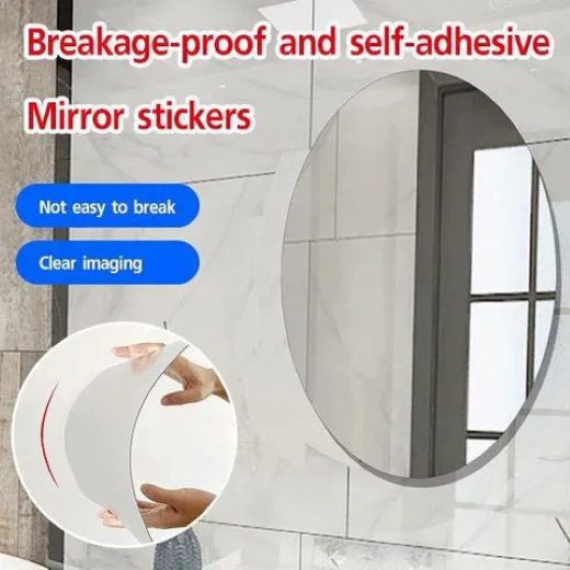 Oval Shape Sticker Magic Mirror (Big Size) - Image 4
