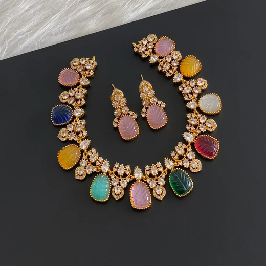 Navratna gemstone celestial body in vedic astrology Short Necklace - Image 3