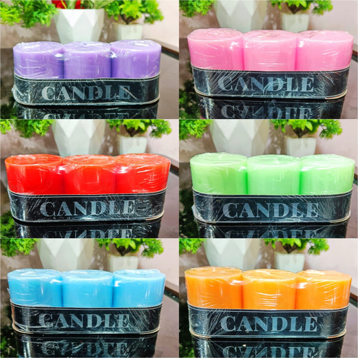 3 Piece Premium Aroma Piller Set Mix Fragrance (Size: 2*2 Inch) (3 Piller Set) 🕯️