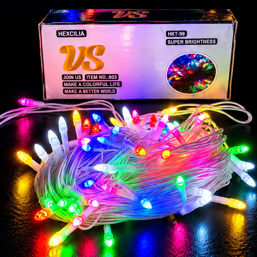 21M Multicolour RGB Rocket String Light (46/42 Bulb) (5 MM) (Print 25M) 🚀✨