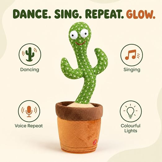 Musical Dancing, Speaking Cactus Toy - Image 4