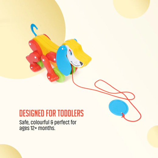 FLYI Pull Along Dog Toy with Floppy Ears and ting-ting Sound(2+ Years) - Image 2