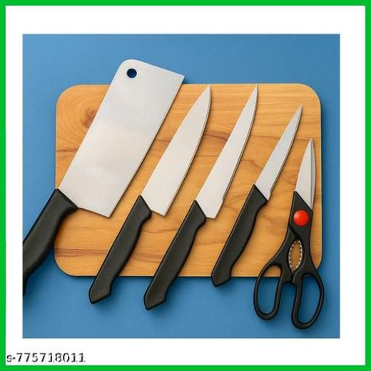 Wooden Chopping Board 5-PCS Knife Set - Image 3