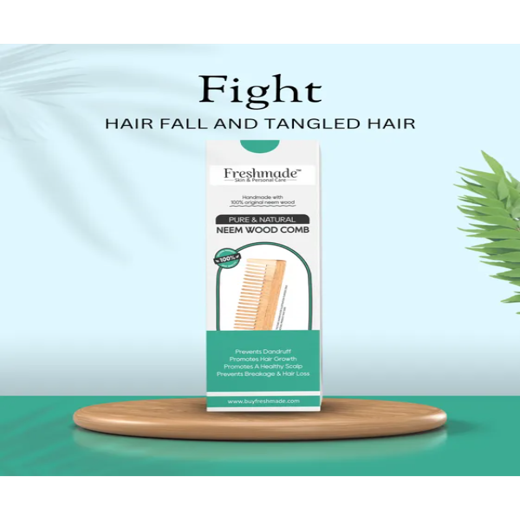 Freshmade Pure Neem Wood Comb - Image 3