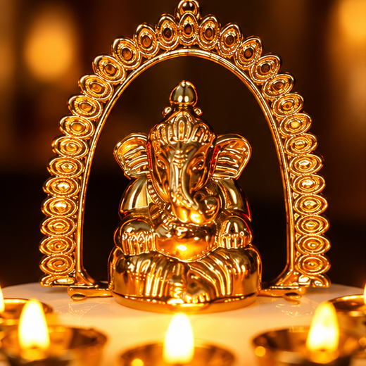 Palki Ganesh Ji With Diya Light 🪔 - Image 3
