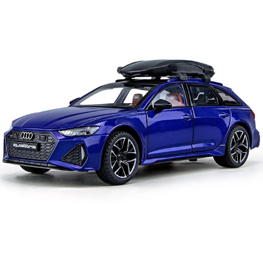 Burago 1:64 Audi A6 Avant - Metallic Blue ('20) (Tai Tat Version) - Image 2