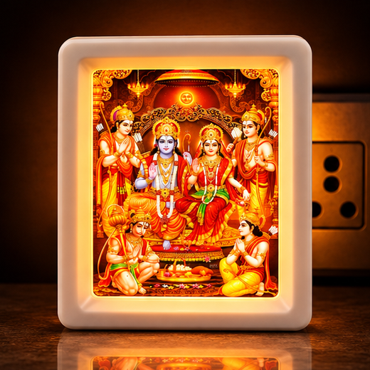 Ram Darbar LED 2 Pin Night Lamp (Size: 10*8 Cm)