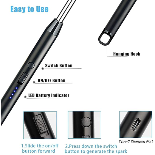 BBQ Electric Rechargeable USB Gas Lighter - Image 4