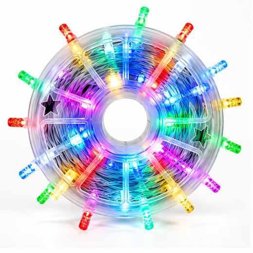 60M Cylinder Multicolour String Light Roll (220 Bulb) (Print 100M) ✨ - Image 3