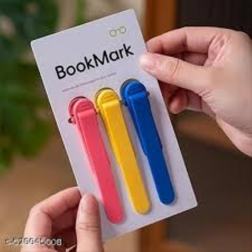 3 PCS Silicone Automatic Bookmark Clip