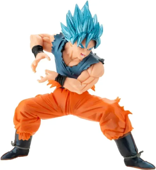 Shine blue hair son goku figure catching position - Image 3