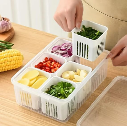 6 Grid Fridge Storage Container - Image 3