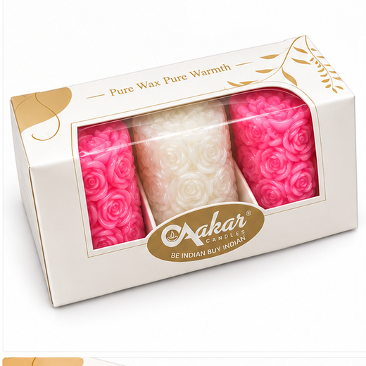 3 Piece Sunflower Piller Candle (Pack of 3) (Box Size: 6.5*2.2 Inch) (AF-302) 🌹 🕯️ - Image 2