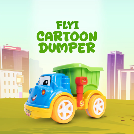 FLYI Durable Dumper Truck Toy – Heavy Duty Friction-Powered Fun for 2+ Years