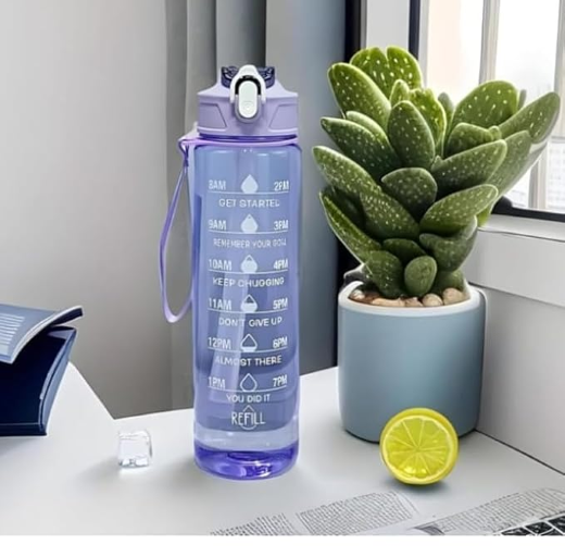 1L Transparent Sipper Bottle (Imported) - Image 2