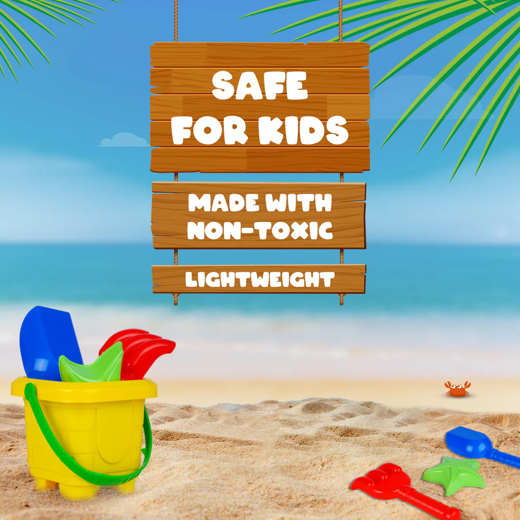 FLYI Beach Play Set with Sand Toys Bucket & Molds for Creative Play(2-5 Years) - Image 3